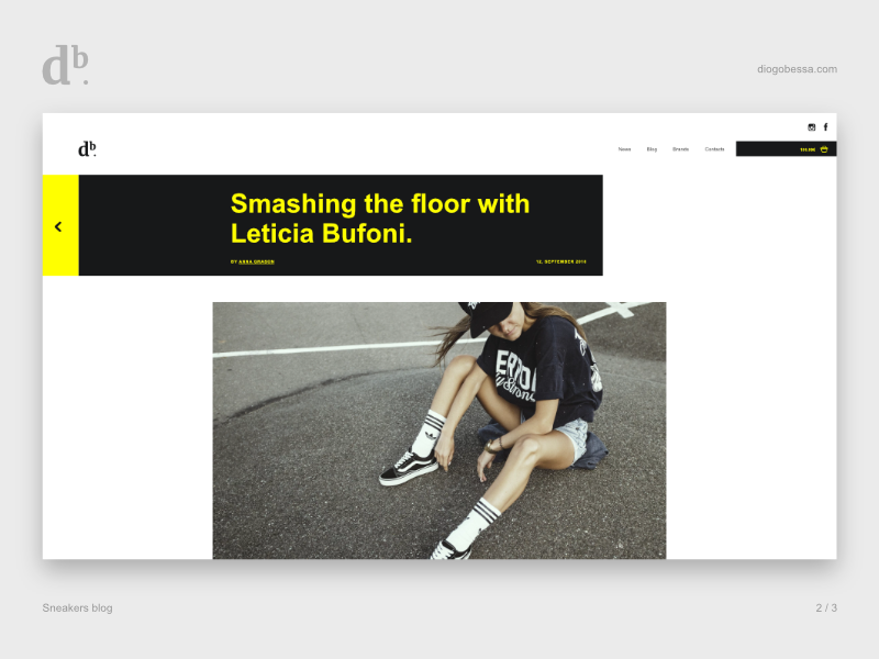 Sneakers Blog - Content page content post uxdesign uidesign website ux ui ui look and feel first design blog