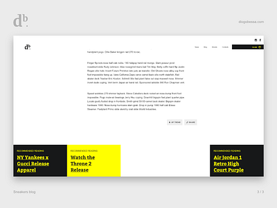 Sneakers Blog - Content bottom page blog clean content ui uidesign uiux uxdesign website white