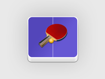 Table Tennis Icon ball game icon ping pong racquet table tennis