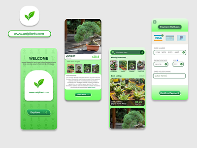 Plant shop UI Design...!!! app application bonsai branding buy plant indoor plant plant plant shop professional ui tree tree shop ui