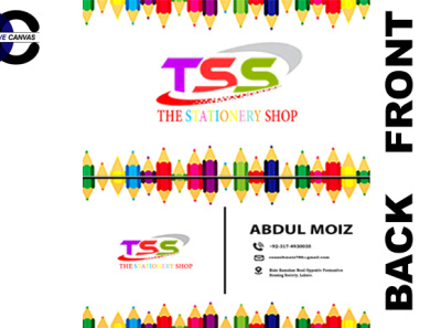 Business Card For Stationary Shop