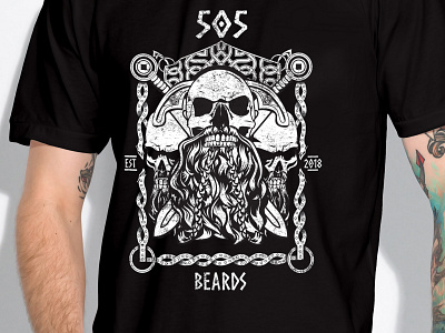 505 Beards apparel beards design illustration shirts skulls