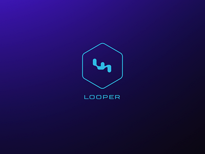 Looper Healthcare logo branding clean design flat gradient graphic design healthcare illustrator logo medical minimal poland purple switzerland szczecin typography vector visual identity