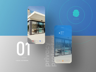 Smart Home after affects ai android animation app design fingerprint flat graphic icon interaction ios logo minimalistic mobile typography ui ux vector xd