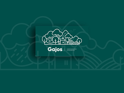 Gajos Branding ai brand branding business card company concept design digital font graphic green illustrator landscape minimalistic poland shape typography vector view visual identity