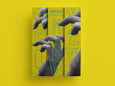 Music School Poster vol.3 art concert cracow design digital font graphic hands illustration krakow kraków mockup music poland poster school typography vector