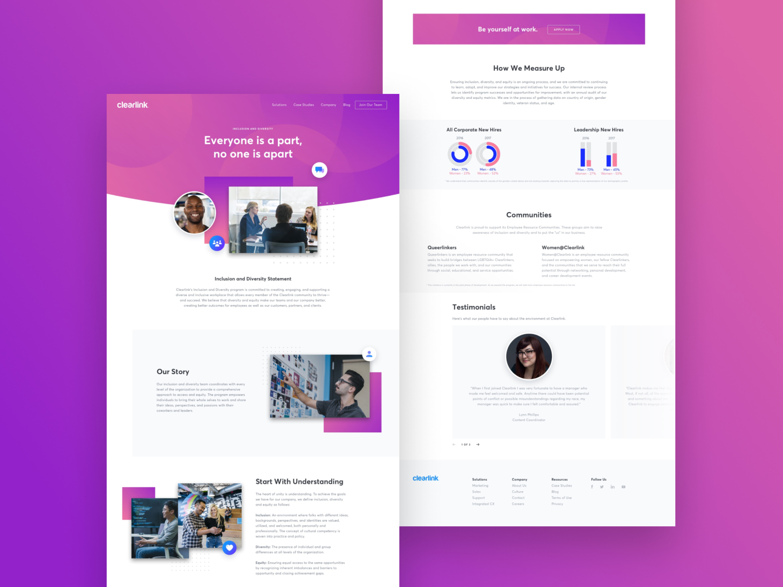 Diversity & Inclusion Webpage by Matt Prina on Dribbble