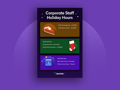 Holiday Hours Poster