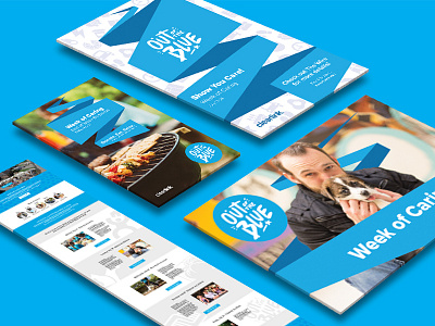 Out Of The Blue community outreach poster design service web design