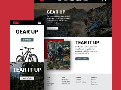 Tms Landing Page outdoors webdesign