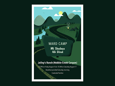 Ward Camp Poster camping illustration poster