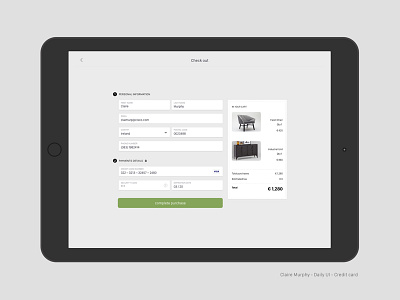 02 Credit Card Check Out 002 dailyui