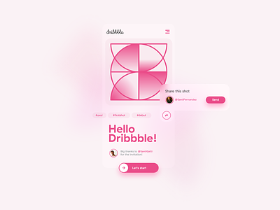 My Dribbble debut! app branding debut design flat minimal ui ux web website