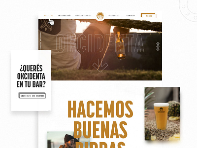 Okcidenta - Website branding brew brewery brewery branding minimal ui web web design website website design
