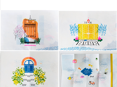 Riso Print : London & the People art colour colourful design door entrance flats front happy house illustration london photography print printer retro riso risography risoprint vibrant