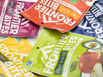Frontier Bites Branding brand identity branding food packaging graphic design healthy snack package design packaging snack