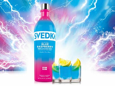 SVEDKA Blue Raspberry advertising branding branding agency color graphic design package design packaging pr print ads shipper