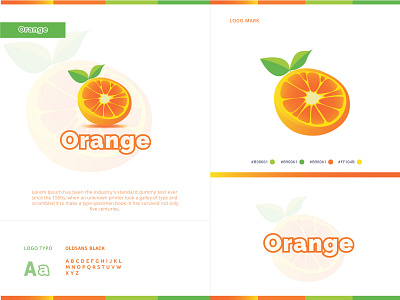 Orange branding design graphic design logo typography vector