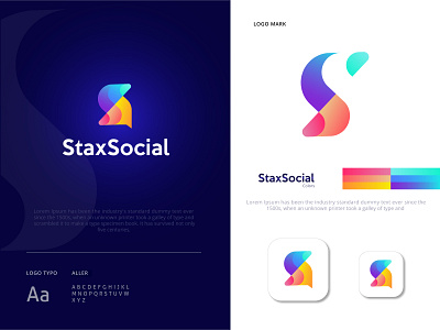 Stax Social branding design graphic design logo