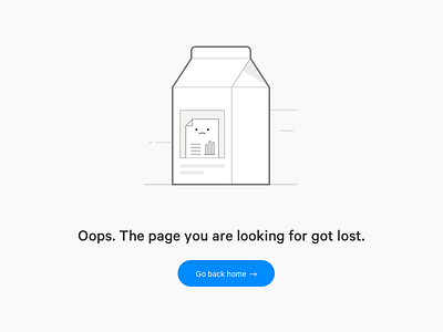 Simple 404 page illustration