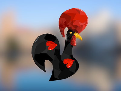 Barcelos Rooster animal experiment low low poly poly rooster sketch