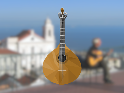 Portuguese Guitar experiment fado guitar instrument low low poly poly portugal rooster sketch