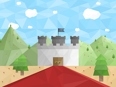 Low Poly Castle castle low poly lowpoly medieval ruby sketch