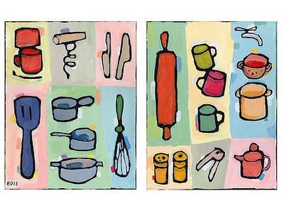 Kitchen Icon Paintings acrylic art icon painting