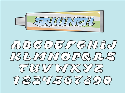 Toothpaste hiphop style font