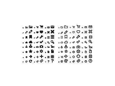Chubbicons: a chubby icon set in fill and outline versions icon design iconography