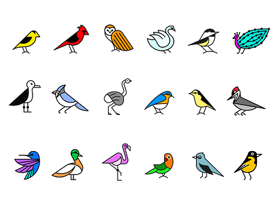 Bird icons icon design icons illustration illustrator vector