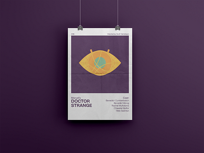 Doctor Strange Minimalist Movie Poster graphic design illustration minimalist poster design