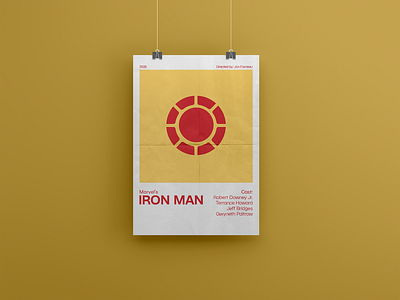 Iron Man Minimalist Movie Poster graphic design illustration minimalist poster design