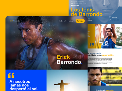 Web Design Concept | Erick Barrondo athlete erick barrondo olympic medallist olympics race walking sport sportsman ui design web design website