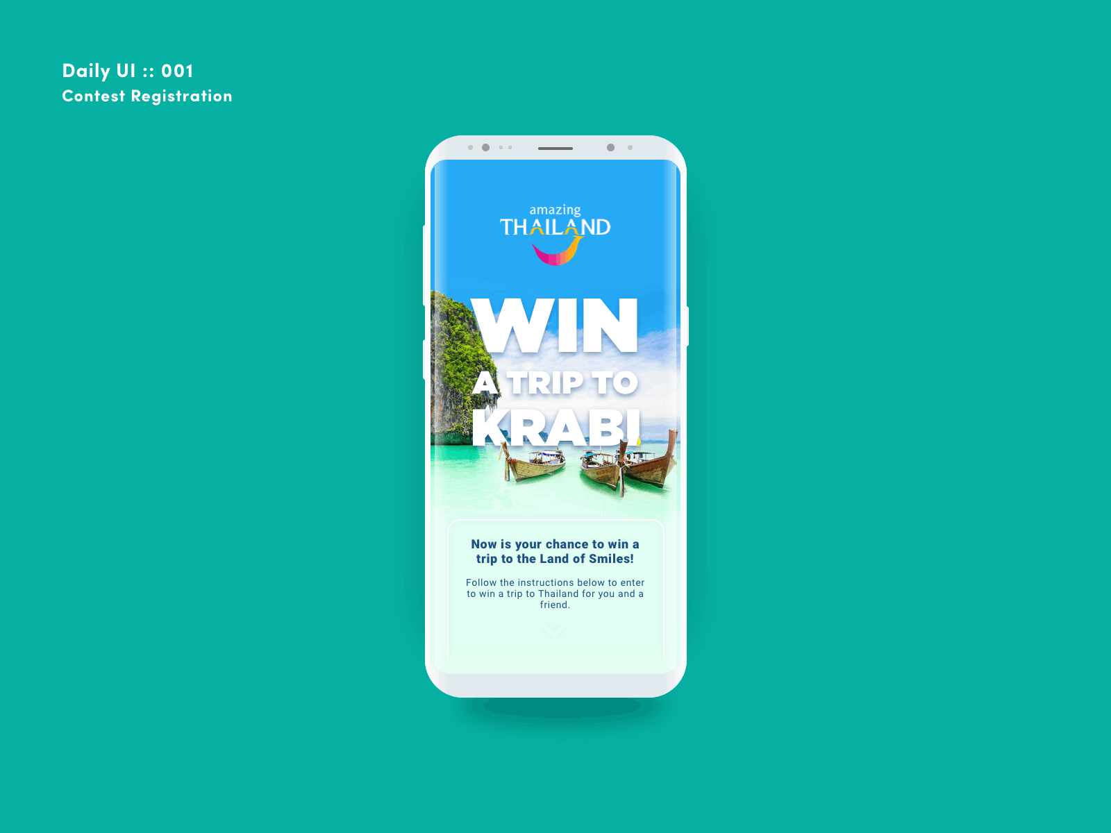 Daily UI Challenge #001 - Contest Registration (Animation)