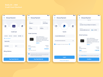 Daily UI Challenge #002 - Credit Card Checkout (Screens) app checkout contest credit card creditcard dailyui dailyui 002 dailyui002 design screens uiux ux