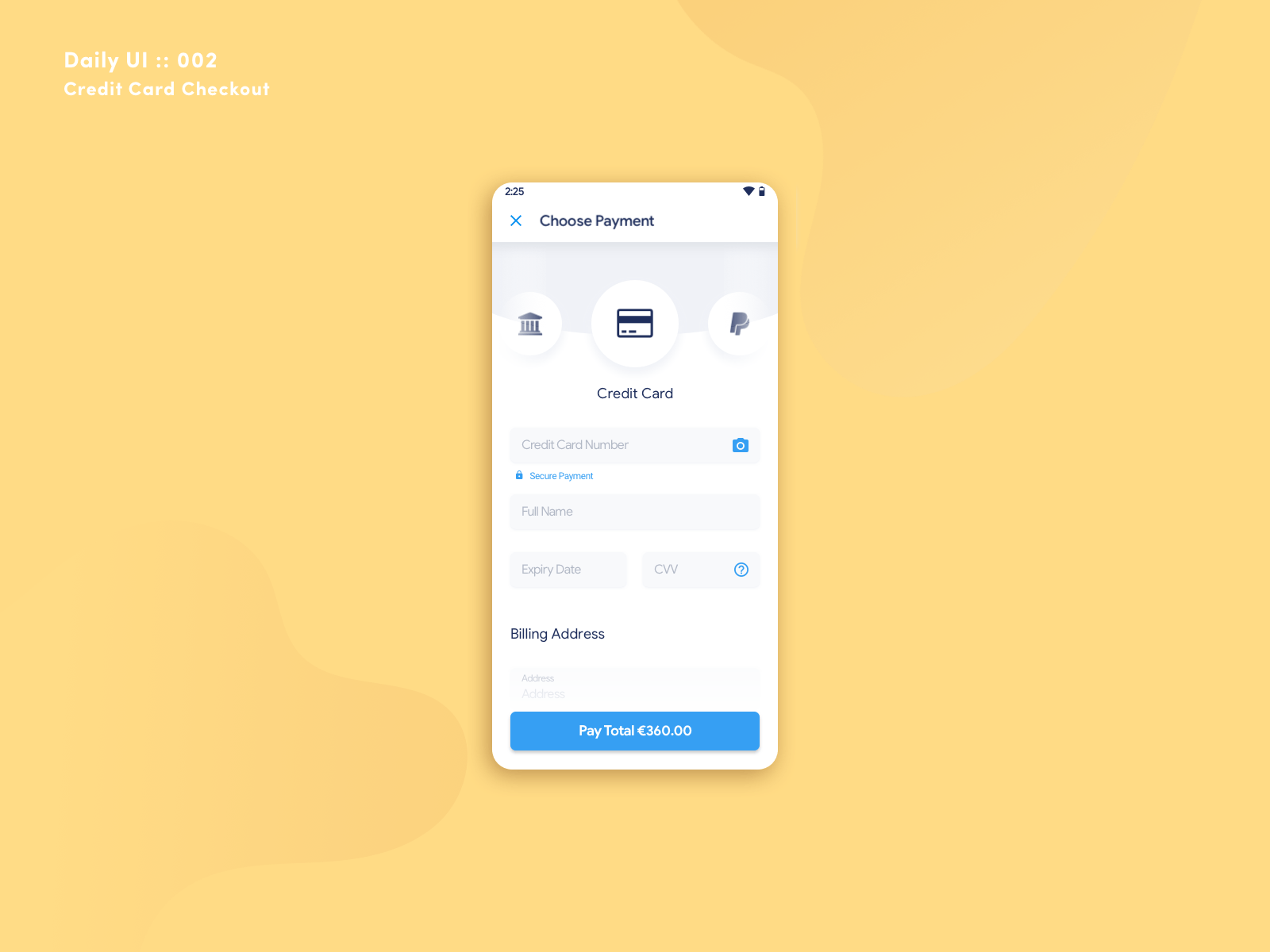 Daily UI Challenge #002 - Credit Card Checkout (Animation) app checkout contest credit card dailyui dailyui 002 dailyui002 design interaction uiux