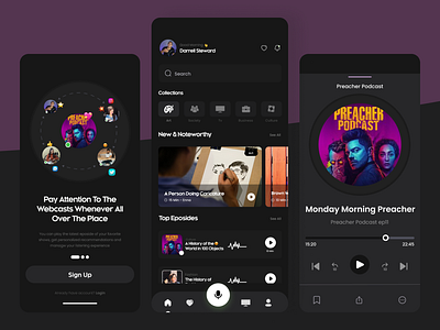 Podcast mobile app design