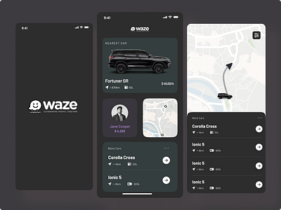 Waze App Redesign app redesign app ui mobile app design ui design ux design waze app redesign weza app