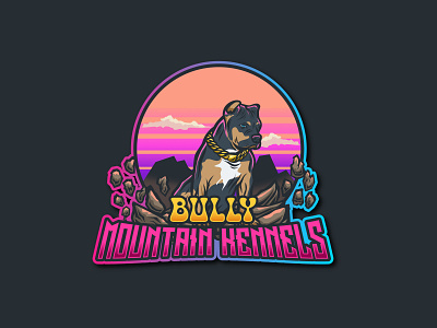 Bully Dog Kennels animal bully bully dog dog dog illustrations dog mascot first shot frenchies kennels kennels logo vector