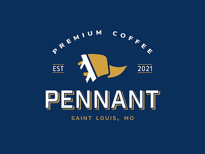 Pennant Coffee branding coffee design logo typography