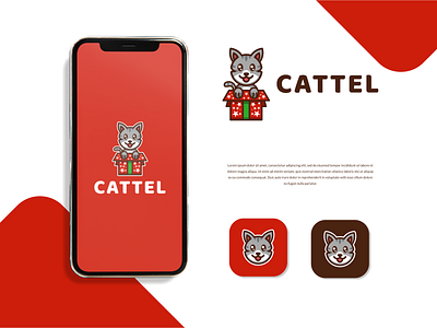 Cat logo concept 3d animation app branding cute design graphic design illustration logo ui vector