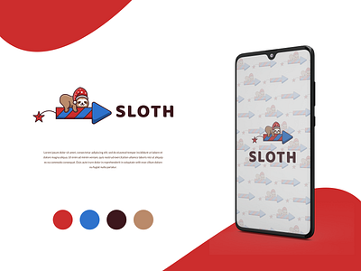 Sloth Logo Concept 3d animation app branding design graphic design illustration logo ui vector
