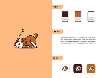 Dog cute logo concept 3d animation app branding design graphic design illustration logo ui vector