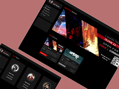 Event App for clubs- landing page designed for syndicate club. events ui ux uxui web design website
