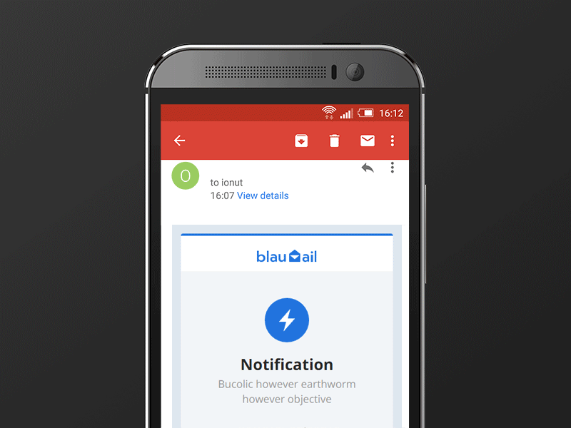 Notification Alert - Email Design android email emailmarketing gmail gmail app htc notification responsive template