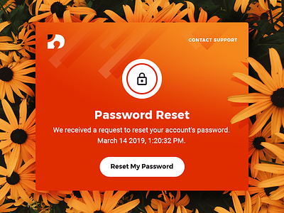 Password Reset Email Design email email design icon lock mobile notification password reset responsive