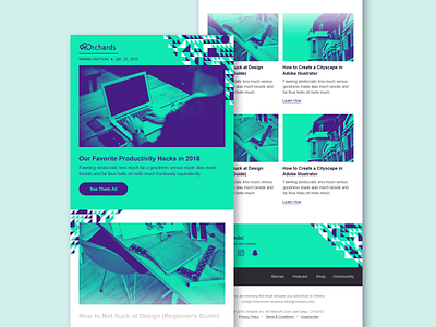 News Digest - Email Design bold colorful design duotone email emaildesign fresh geometric gradient minimal modern trend