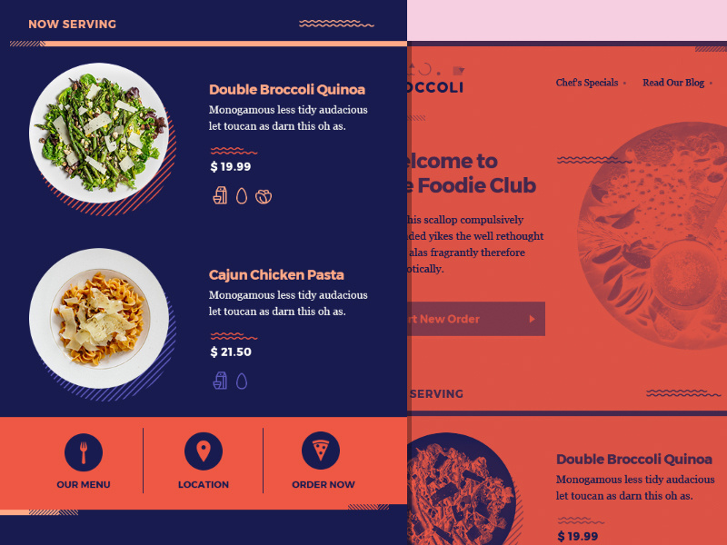 Now Serving π§ π² resturant food menu email offers gourmet brutalism