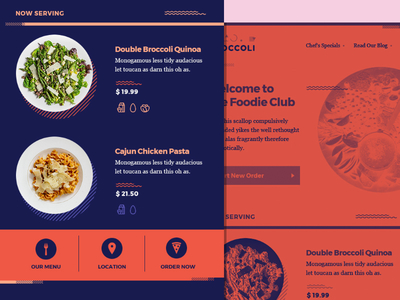 Now Serving - Email Design brutalism email food menu gourmet offers resturant